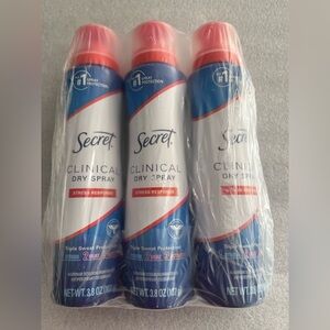 Secret Clinical Dry Spray Antiperspirant Deodorant Stress Response 72 Hr ( 3Pk )